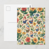 Blume Muster-Design Postkarte (Vorne/Hinten)