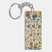 Blume Muster-Design Schlüsselanhänger (Vorderseite links)