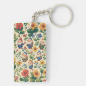 Blume Muster-Design Schlüsselanhänger (Rückseite)