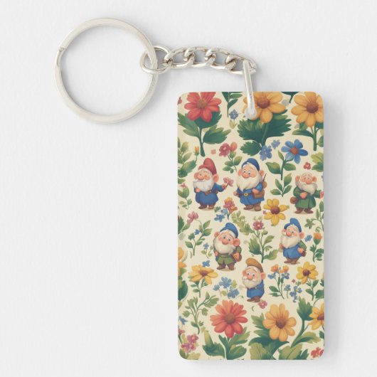 Blume Muster-Design Schlüsselanhänger (Vorderseite)