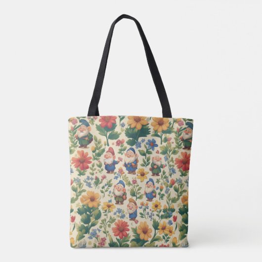Blume Muster-Design Tasche (Rückseite)