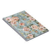Blume Muster Design Textil Illustration, flaton Notizblock (Rechte Seite)