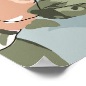 Blume Muster Design Textil Illustration, flaton Poster (Ecke)