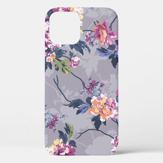 Blume Muster Design Textil Illustration Kunst, Bas Case-Mate iPhone Hülle (Rückseite)