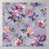 Blume Muster Design Textil Illustration Kunst, Bas Poster (Vorne)