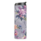 Blume Muster Design Textil Illustration Kunst, Bas Thermosbecher (Nach links gedreht)