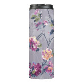 Blume Muster Design Textil Illustration Kunst, Bas Thermosbecher (Rückseite)