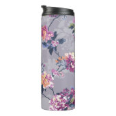 Blume Muster Design Textil Illustration Kunst, Bas Thermosbecher (Nach rechts gedreht)