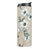 Blume Muster Design Textil Illustration, Muster Thermosbecher (Nach links gedreht)