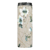 Blume Muster Design Textil Illustration, Muster Thermosbecher (Rückseite)
