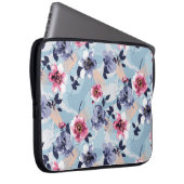 Blume Muster Design Textil Illustration, Rückseite Laptopschutzhülle (Vorne Rechts)
