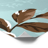 Blume Muster Design Textil Illustration, Rückseite Poster (Ecke)