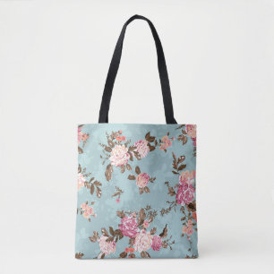 Blume Muster Design Textil Illustration, Rückseite Tasche