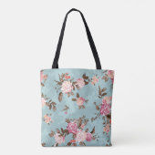 Blume Muster Design Textil Illustration, Rückseite Tasche (Rückseite)