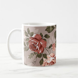 Blume Muster Design Textil Illustrationsblume, a Kaffeetasse