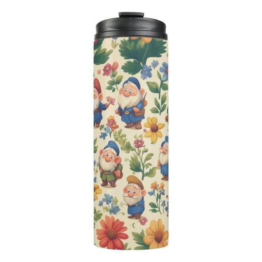 Blume Muster-Design Thermosbecher (Vorderseite)