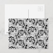 Blume Muster Doodle Postkarte (Vorne/Hinten)
