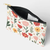 Blume Muster Druckausschnitt Nähtasche Zubehörtasche (Offen)