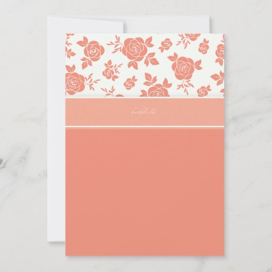 Blume Muster Einladungen (Rückseite)