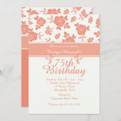 Blume Muster Einladungen (Vorne/Hinten)