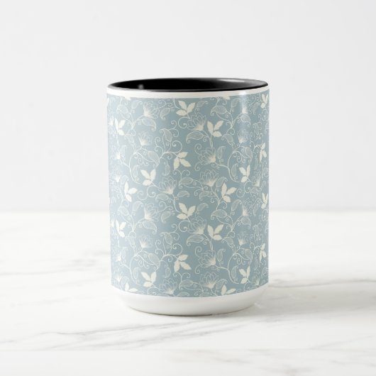 Blume Muster Federflur Combo Tasse (Zentrum)