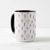 Blume Muster Federflur Combo Tasse (Vorderseite Links)