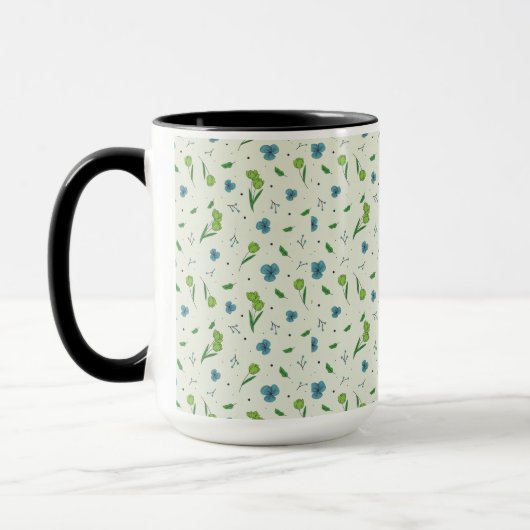 Blume Muster Federflur Combo Tasse (Links)