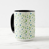 Blume Muster Federflur Combo Tasse (Vorderseite Links)