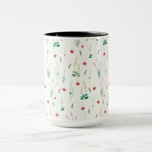 Blume Muster Federflur Combo Tasse (Zentrum)