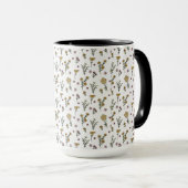 Blume Muster Federflur Combo Tasse (VorderseiteRechts)