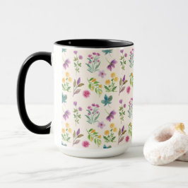 Blume Muster Federflur Combo Tasse