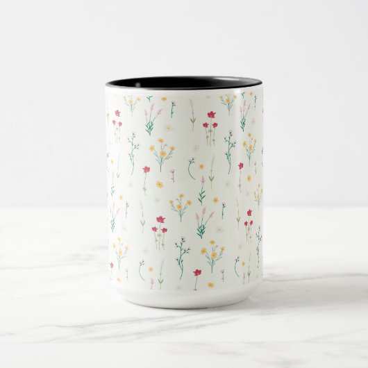 Blume Muster Federflur Combo Tasse (Zentrum)
