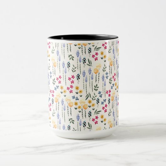Blume Muster Federflur Combo Tasse (Zentrum)