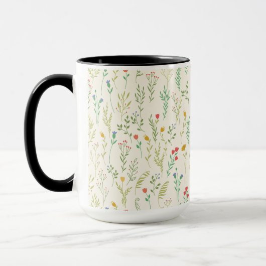 Blume Muster Federflur Combo Tasse (Links)