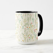 Blume Muster Federflur Combo Tasse (VorderseiteRechts)