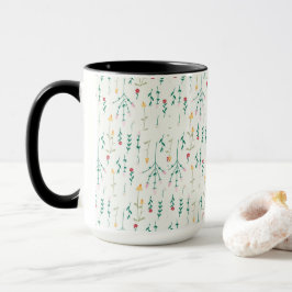 Blume Muster Federflur Combo Tasse