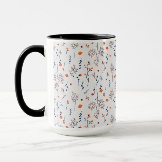 Blume Muster Federflur Combo Tasse (Links)