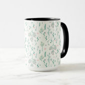 Blume Muster Federflur Combo Tasse (VorderseiteRechts)