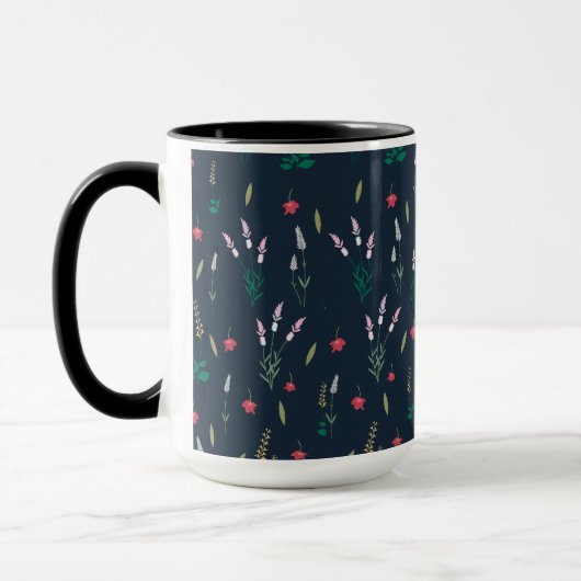 Blume Muster Federflur Combo Tasse (Links)