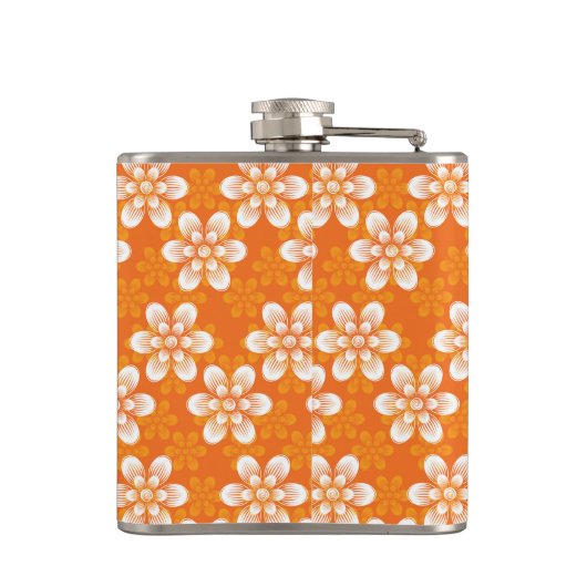 Blume-Muster Flachmann (Rückseite)