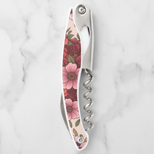 Blume Muster Flaschenöffner Kellnermesser (Rückseite)