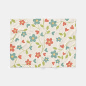 Blume Muster Fleece Blanket (Vorderseite (Horizontal))