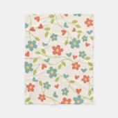 Blume Muster Fleece Blanket (Vorderseite)