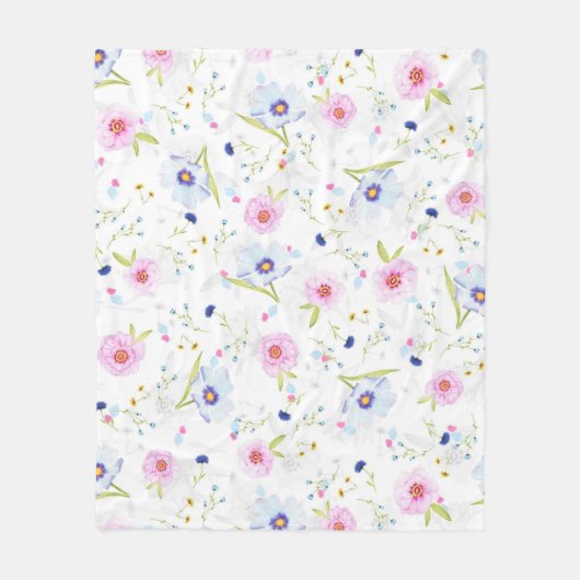 Blume Muster Fleece Blanket (Vorderseite)