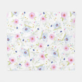 Blume Muster Fleece Blanket (Vorderseite (Horizontal))
