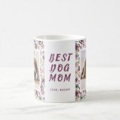 Blume-Muster-Foto der besten Hunde-Mama Kaffeetasse (Mittel)