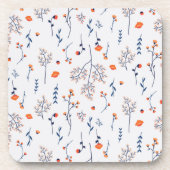 Blume-Muster Frühjahr floralen harten Kunststoff Getränkeuntersetzer (Vorderseite)