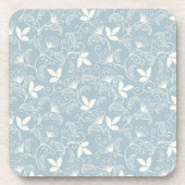 Blume-Muster Frühjahr floralen harten Kunststoff Getränkeuntersetzer (Vorderseite)