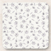 Blume-Muster Frühjahr floralen harten Kunststoff Getränkeuntersetzer (Vorderseite)