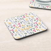 Blume-Muster Frühjahr floralen harten Kunststoff Getränkeuntersetzer (Linke Seite)